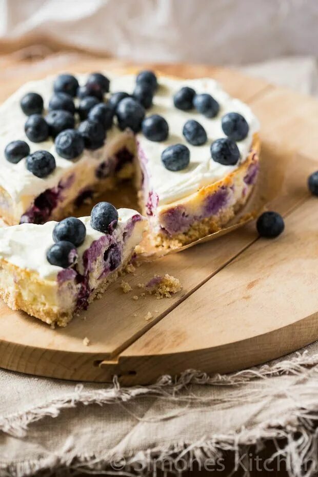Пирог голубика с фото Blueberry cheesecake and on the radio Recept Dessert ideeën, Heerlijke desserts,