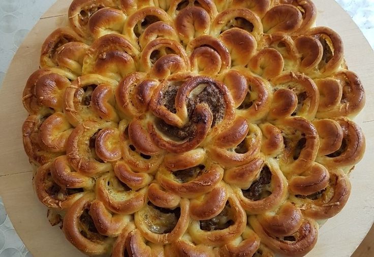 Пирог хризантема с пошаговым фото Мясной пирог "Хризантема", пошаговый рецепт на 5306 ккал, фото, ингредиенты - Sv