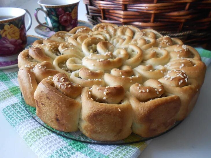 Пирог хризантема с пошаговым фото Постный картофельно-грибной пирог хризантема - пошаговый рецепт с фото (29016 пр
