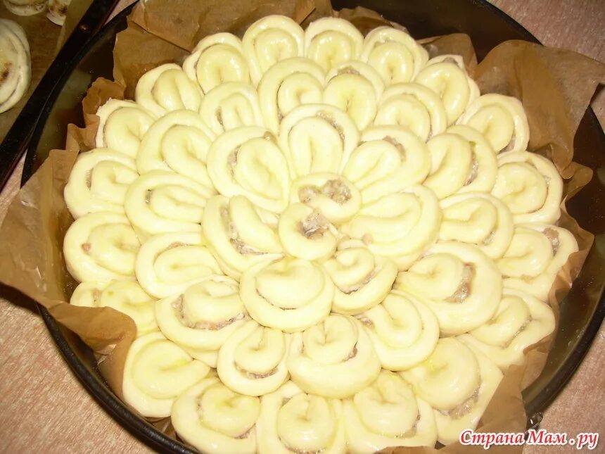 Пирог хризантемы рецепт с фото Пирог с мясом "Хризантема" - Страна Мам