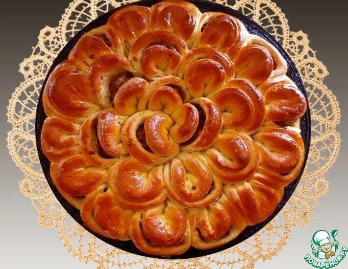 Пирог хризантемы рецепт с фото Пирог "Хризантема" с мясной начинкой - кулинарный рецепт