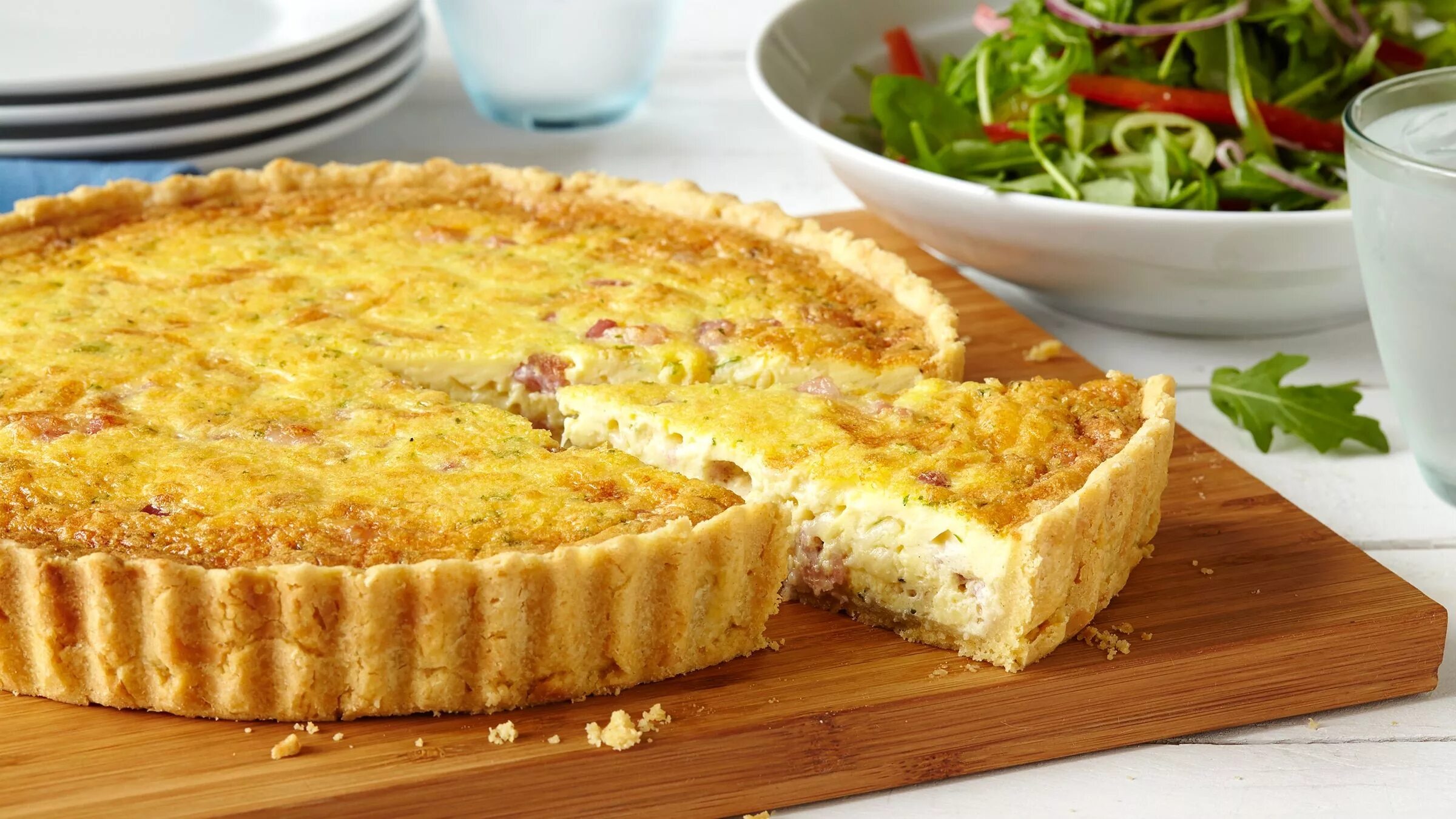 Пирог киш рецепты с фото Quiche Lorraine Hellmann's US Recipe Recipes, Bacon frittata, Hellmans recipes