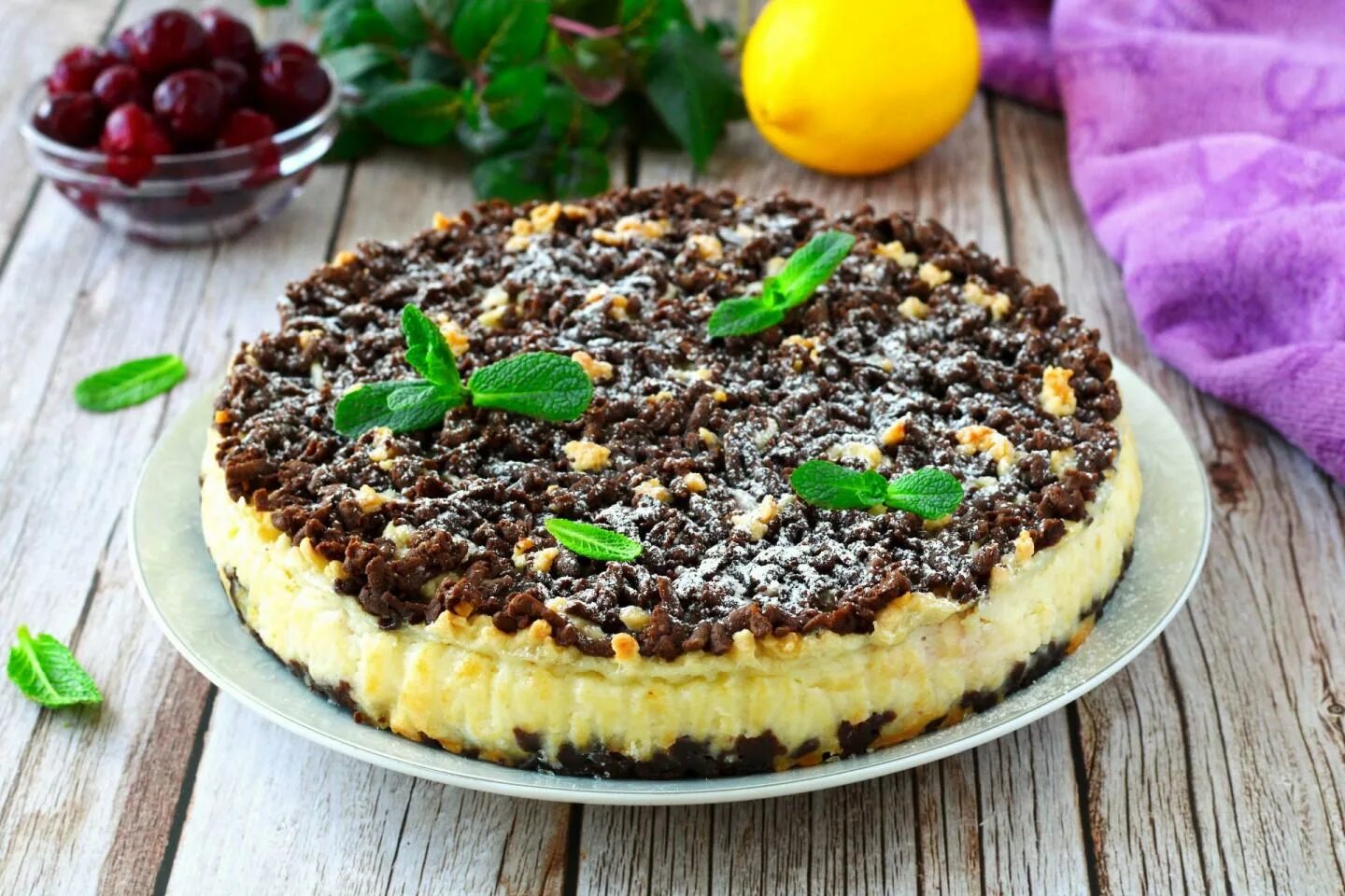 Пирог кудрявый фото Пирог с вишней на молоке - 12 рецептов - 1000.menu