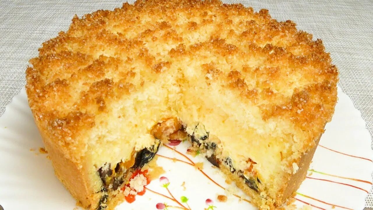 Пирог кудрявый фото Очень вкусный, нежный и рассыпчатый пирог Кудряшкин Very tasty, delicate and cru