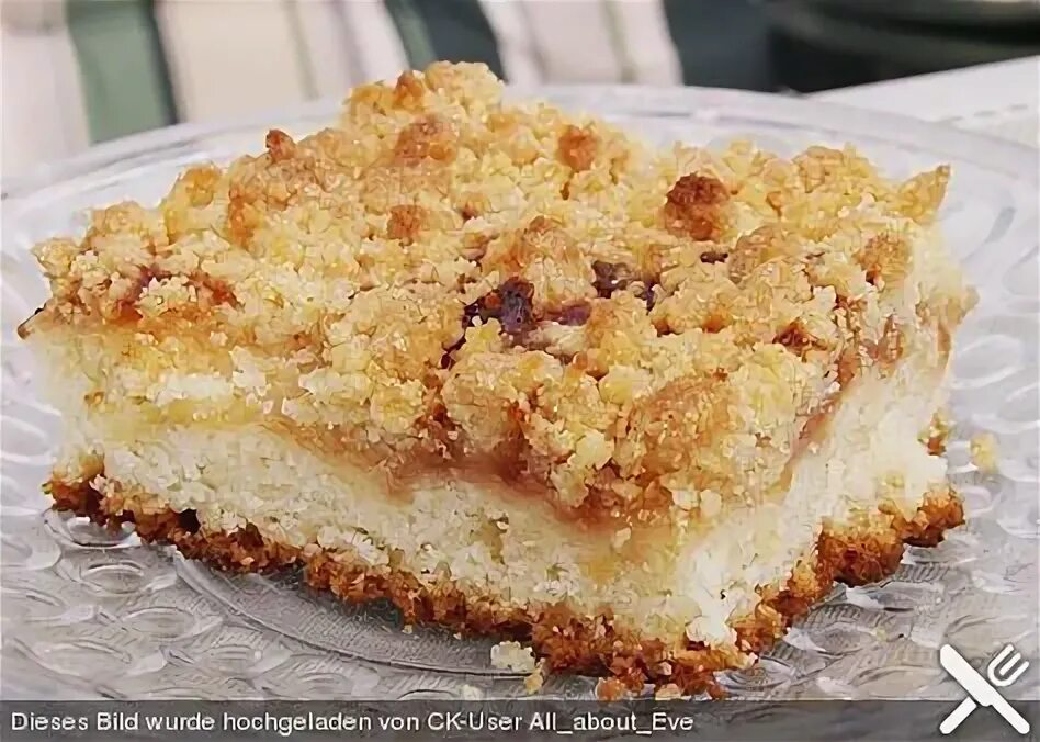 Пирог кухен немецкий рецепт классический с фото Streuselkuchen mit Quark - Öl - Teig von Bine71180 Chefkoch Quark streuselkuchen