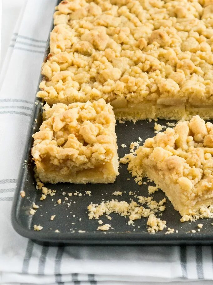 Пирог кухен немецкий рецепт классический с фото German Apple Streusel Sheet Cake Bavarian Epicure Apple streusel, Apple recipes,