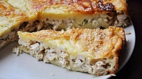 Пирог курица рецепты фото Куриный лентяй Ингредиенты: Вареное куриное филе - 300 гр Мука - 50 гр Яйцо (нек