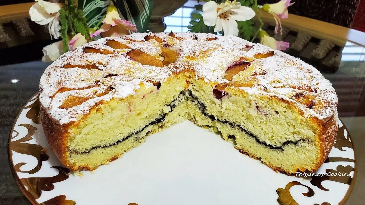 Пирог лакомка рецепты с фото Пирог ЛАКОМКА со сливами! (яблоками, грушами) - YouTube