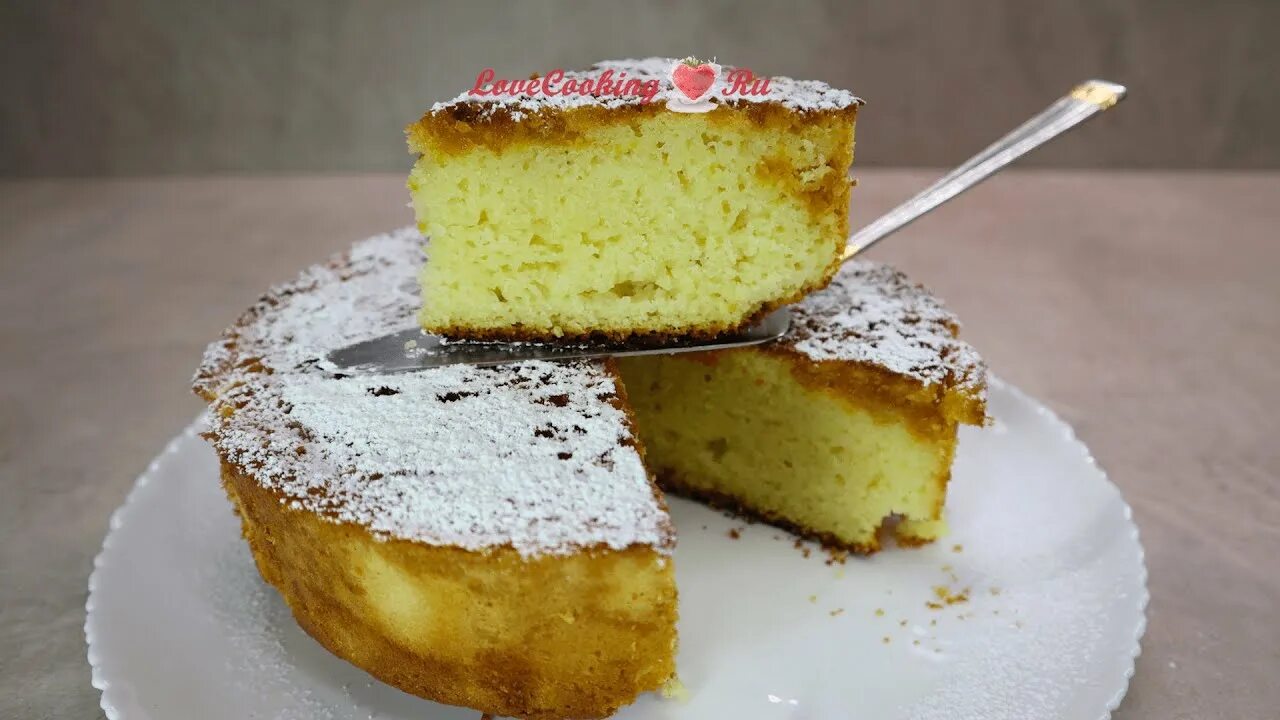 Пирог манник пошаговый рецепт с фото Манник на кефире Простой пирог к чаю LoveCookingRu - YouTube