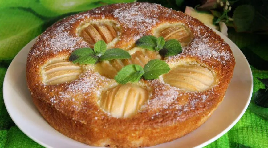 Пирог манный фото Кукурузно - манный пирог с грушами, пошаговый рецепт с фото от автора Елена Мойш