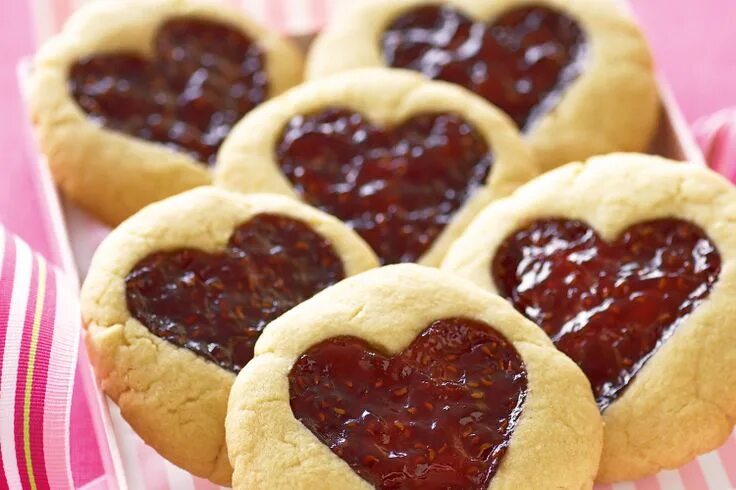 Пирог печенье рецепт фото Sweetheart jam drops Recipe Jam drops recipe, Thumbprint cookies, Easy sugar coo