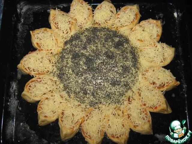 Пирог подсолнух рецепт с фото Пирог "Подсолнух" с мясом - кулинарный рецепт