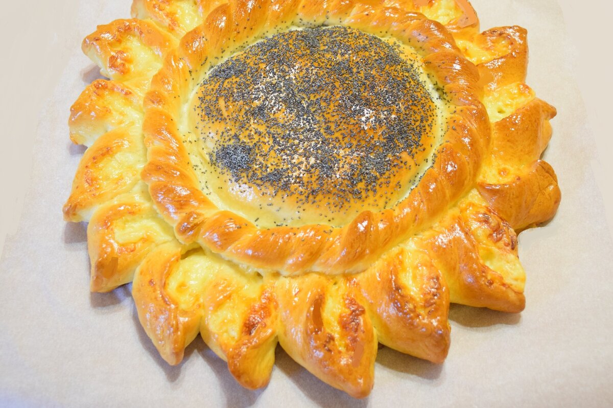 Пирог подсолнух рецепт с фото Пирог "Подсолнух" ✧ с мясом и сыром Марина Super Food Дзен