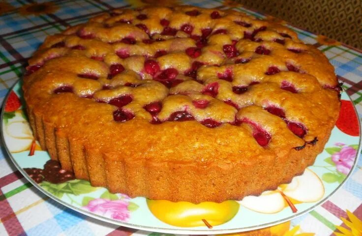 Пирог рецепты с фото легкие Постная вишнёвая коврижка - Затейка.com.ua - рецепты вкусных десертов, уроки вяз