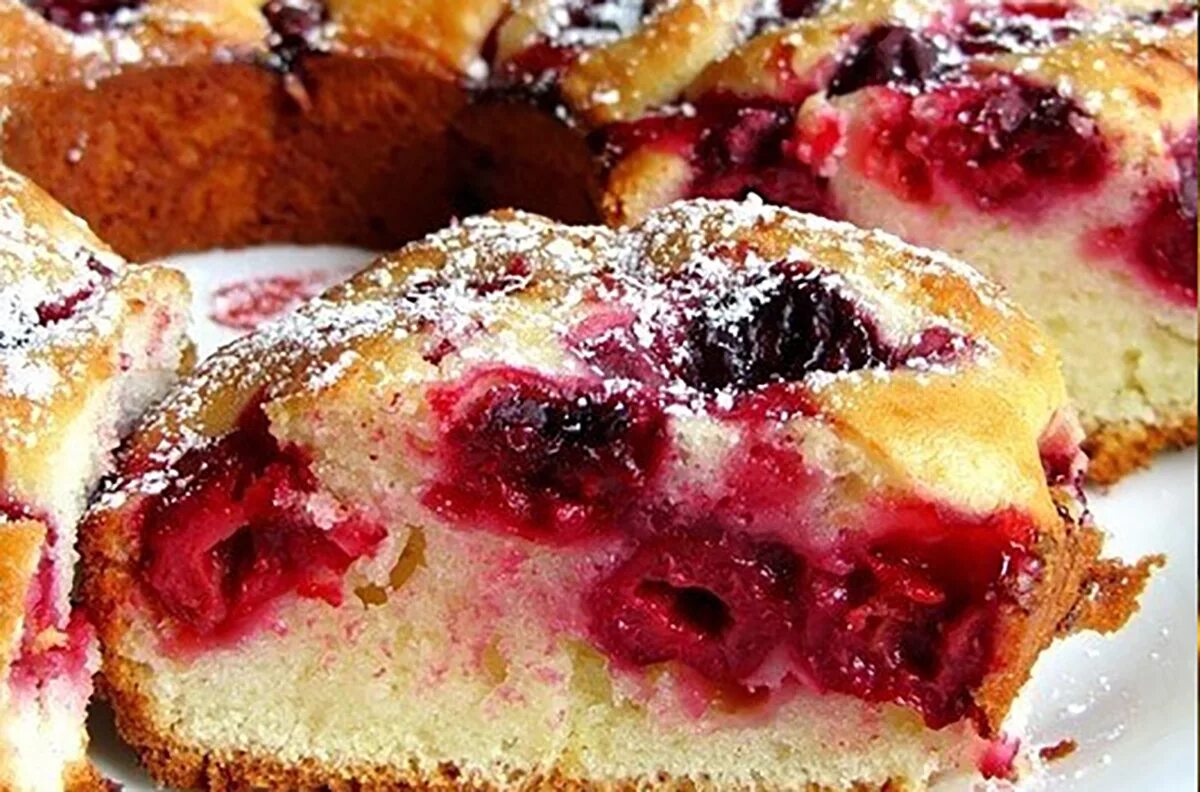 Пирог рецепты с фото простые и вкусные Chec rapid cu vișine. Se prepară atât de ușor încât nici nu-ți imaginezi! - Buca