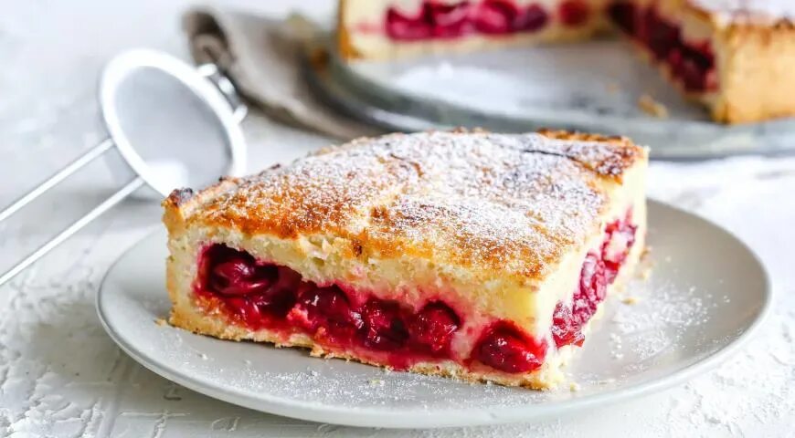 Пирог рецепты с фото простые и вкусные Вишневый пирог , пошаговый рецепт с фото на 509 ккал