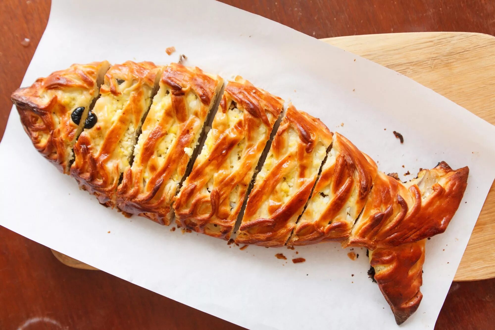 Пирог рыба фото Recette tourte au saumon - Marie Claire