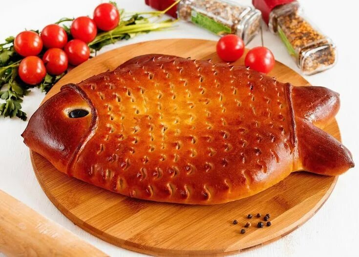 Пирог рыба фото Пирог "Рыбка" Backen, Pirogi