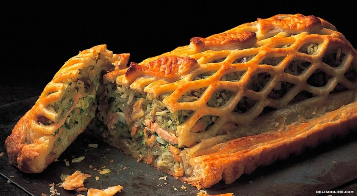 Пирог рыба фото Cooking the Classics: Salmon Coulibiac Recipes, Food, Fish pie