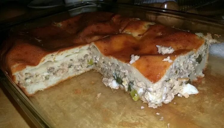 Пирог рыбный с рисом фото Пирог с рыбными консервами и рисом пошаговый рецепт с фото