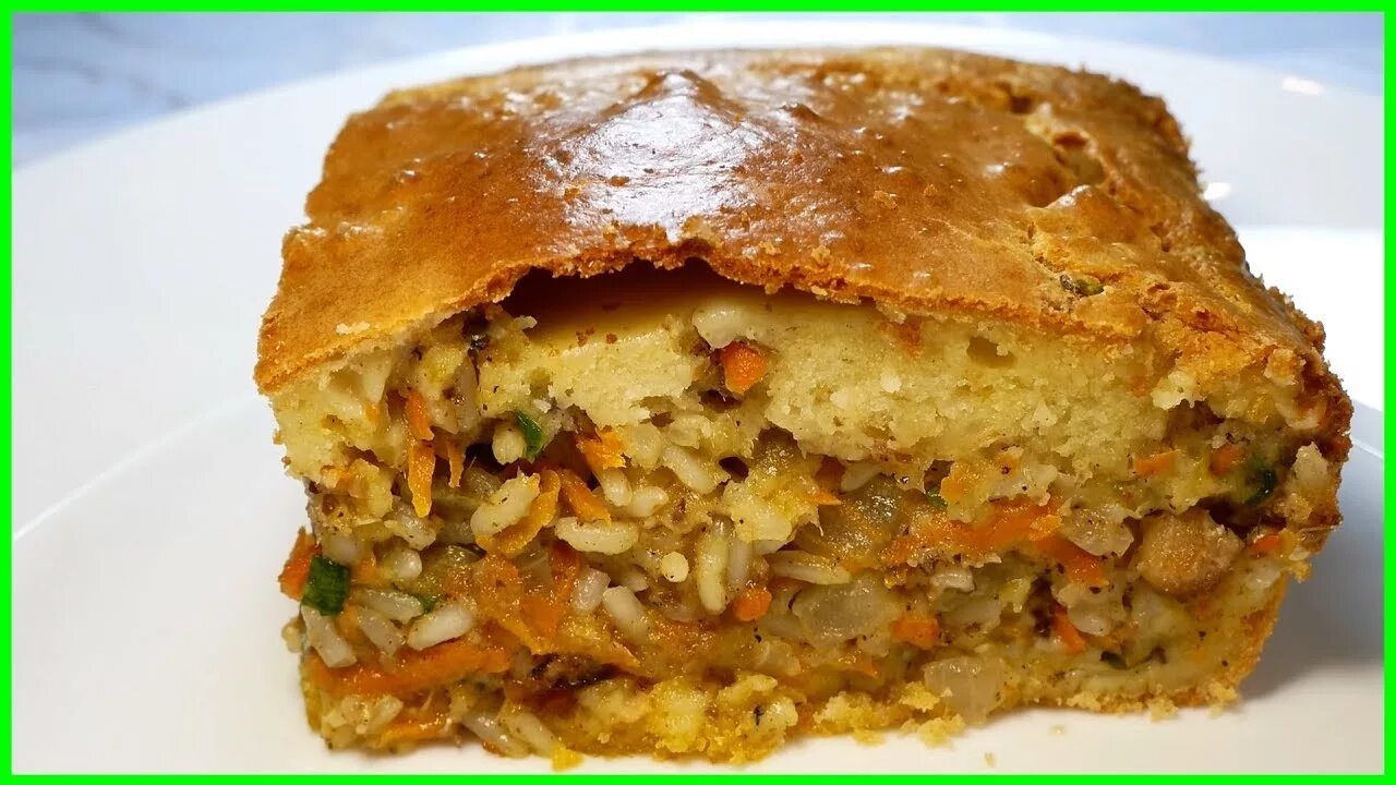 Пирог рыбный с рисом фото ВКУСНЕЙШИЙ рыбный заливной ПИРОГ - который тает во рту!!! Как приготовить рыбный