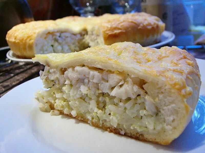 Пирог рыбный с рисом фото Начинка из визиги с яйцами для пирога кулинарный рецепт дома