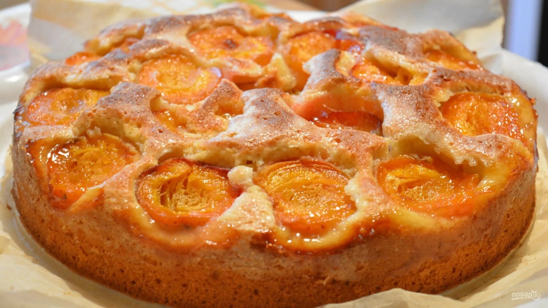 Пирог с абрикосами в духовке фото Пирог с абрикосами (простой и вкусный) - пошаговый рецепт с фото на Повар.ру