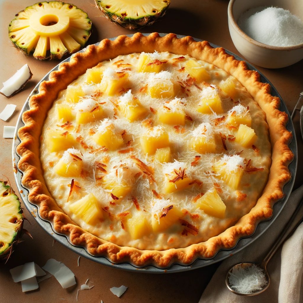 Пирог с ананасами фото Кокосовый пирог с ананасом Американская кухня Дзен