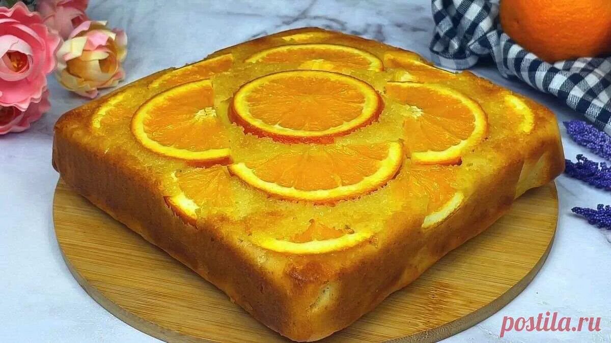 Пирог с апельсинами фото Рецепт ароматного апельсинового пирога сахарной корочкой. Дети приго ВЫПЕЧКА С Л
