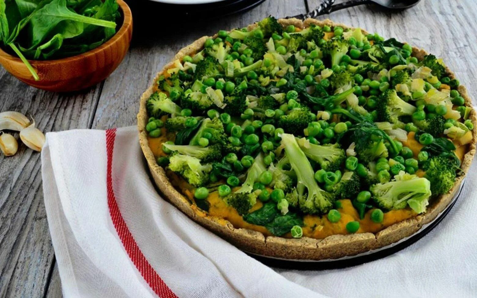 Пирог с брокколи фото Broccoli Hummus Pie Vegan, Gluten-Free - One Green Planet Nutrition recipes, Veg