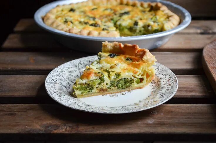 Пирог с брокколи фото Broccoli Cheddar Cheese Pie Recipe Broccoli cheddar, Cheese pie recipe, Yummy ve
