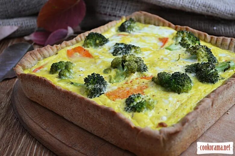 Пирог с брокколи фото Пирог с морковью и брокколи / Пирожки и пироги с соленой начинкой / Кукорама - в