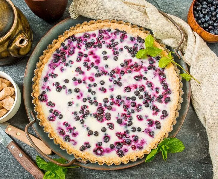 Пирог с черникой рецепт с фото Финский черничный пирог со сметаной Вкусняшки, Вкусные торты, Черничный пирог