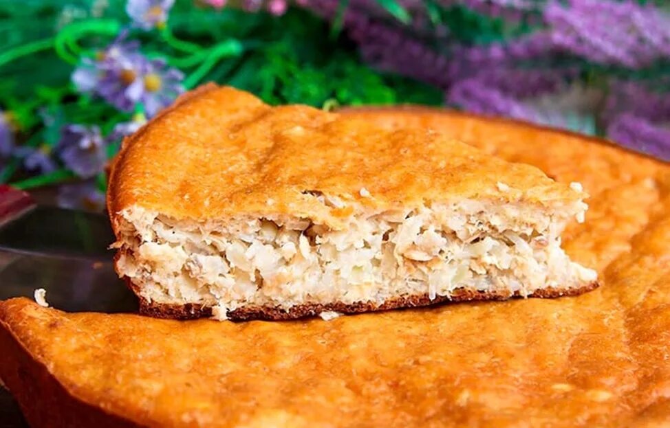 Пирог с горбушей фото Заливной рыбный пирог с горбушей и рисом Нежный заливной пирог с рисом и рыбными