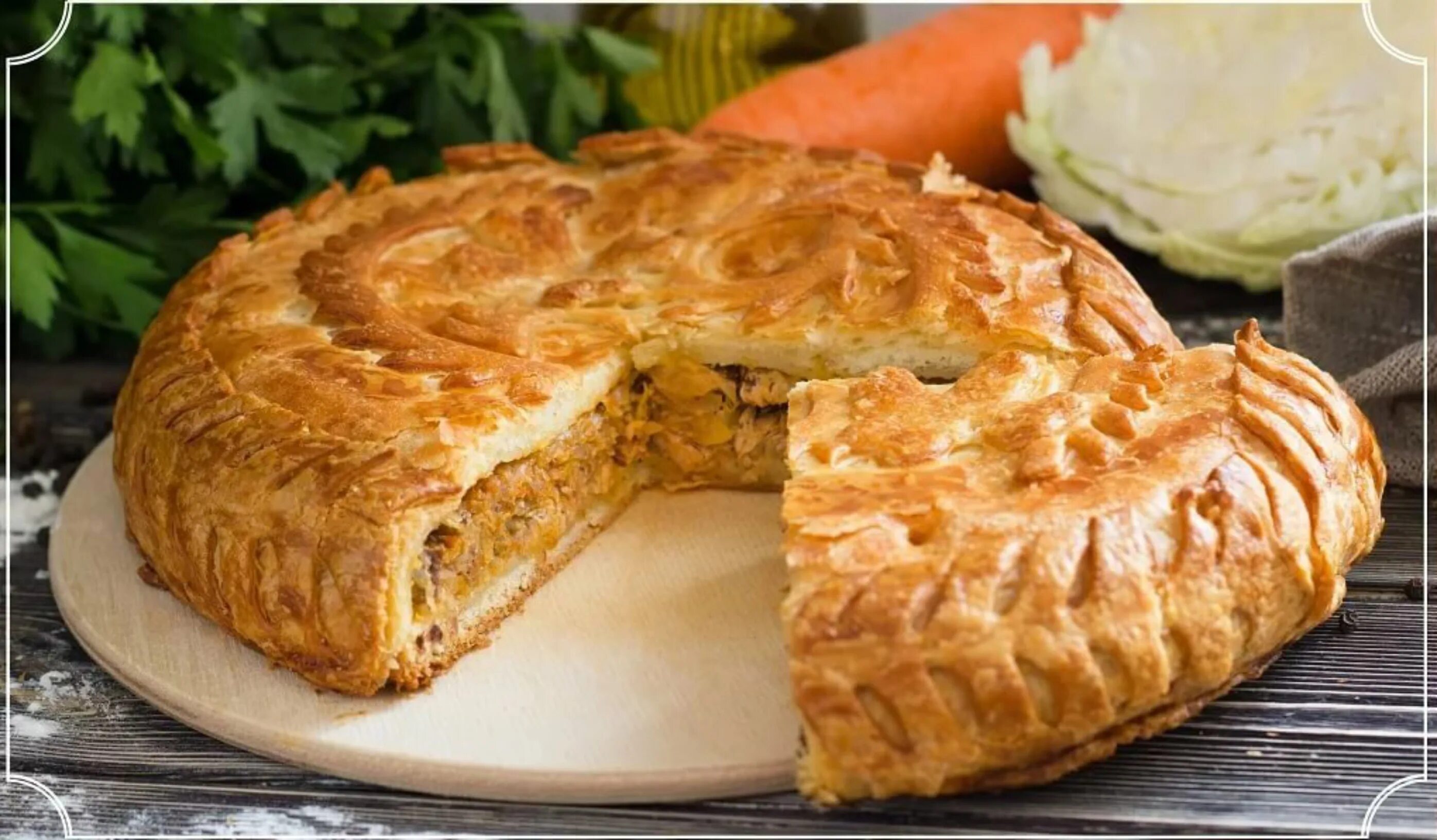 Пирог с капустой фото Пирог с капустой и рыбой