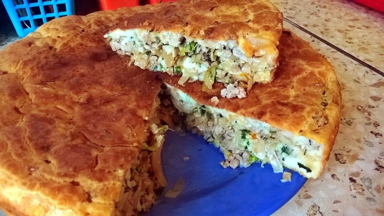 Пирог с капустой и фаршем фото Нежный пирог с капустой и мясом Готовим сами! - YouTube