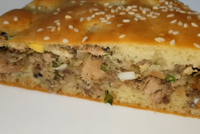 Пирог с капустой и рыбой фото Пирог рыбный с консервами с капустой