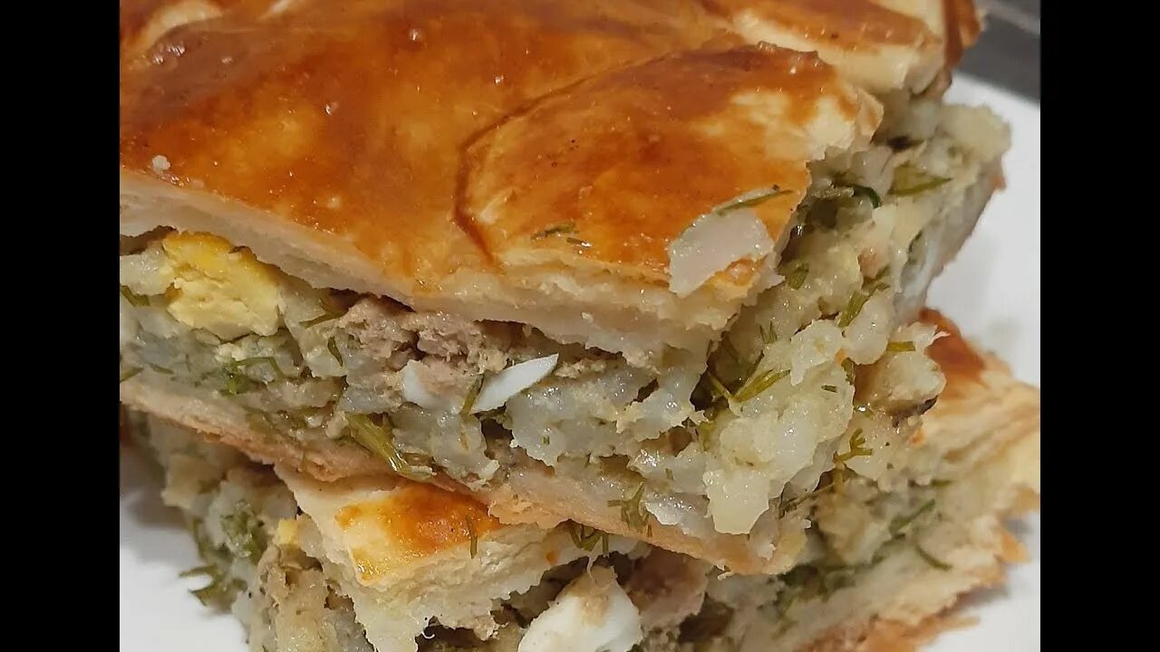 Пирог с капустой и рыбой фото Рыбный пирог. Простой, быстрый и вкусный рецепт. - YouTube