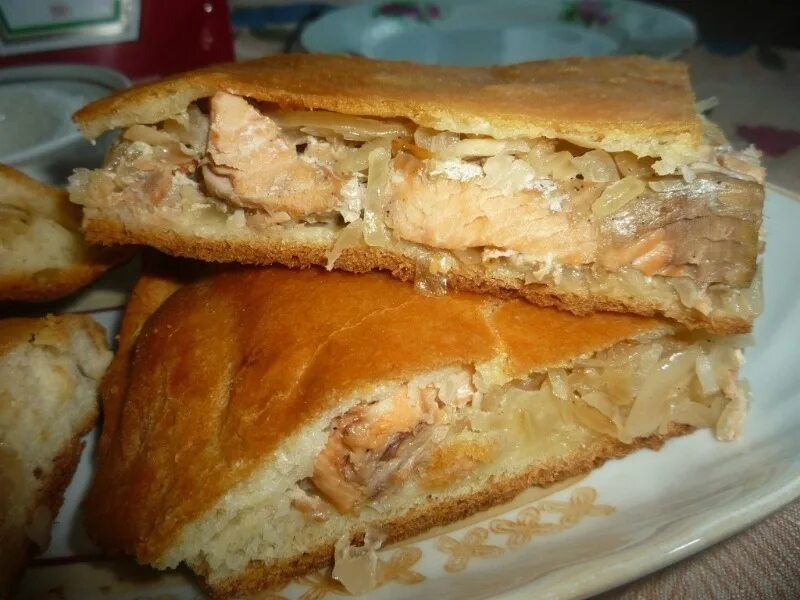 Пирог с капустой и рыбой фото Осенний пирог с капустой. Готовлю по забытому рецепту моей бабушки - рецепт с фо