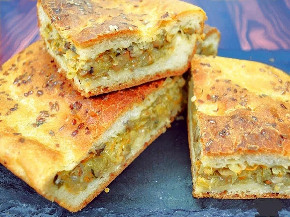 Пирог с капустой с пошаговым фото Вкусный пирог с капустой в духовке на дрожжевом тесте Идеи для блюд, Начинка, Ду