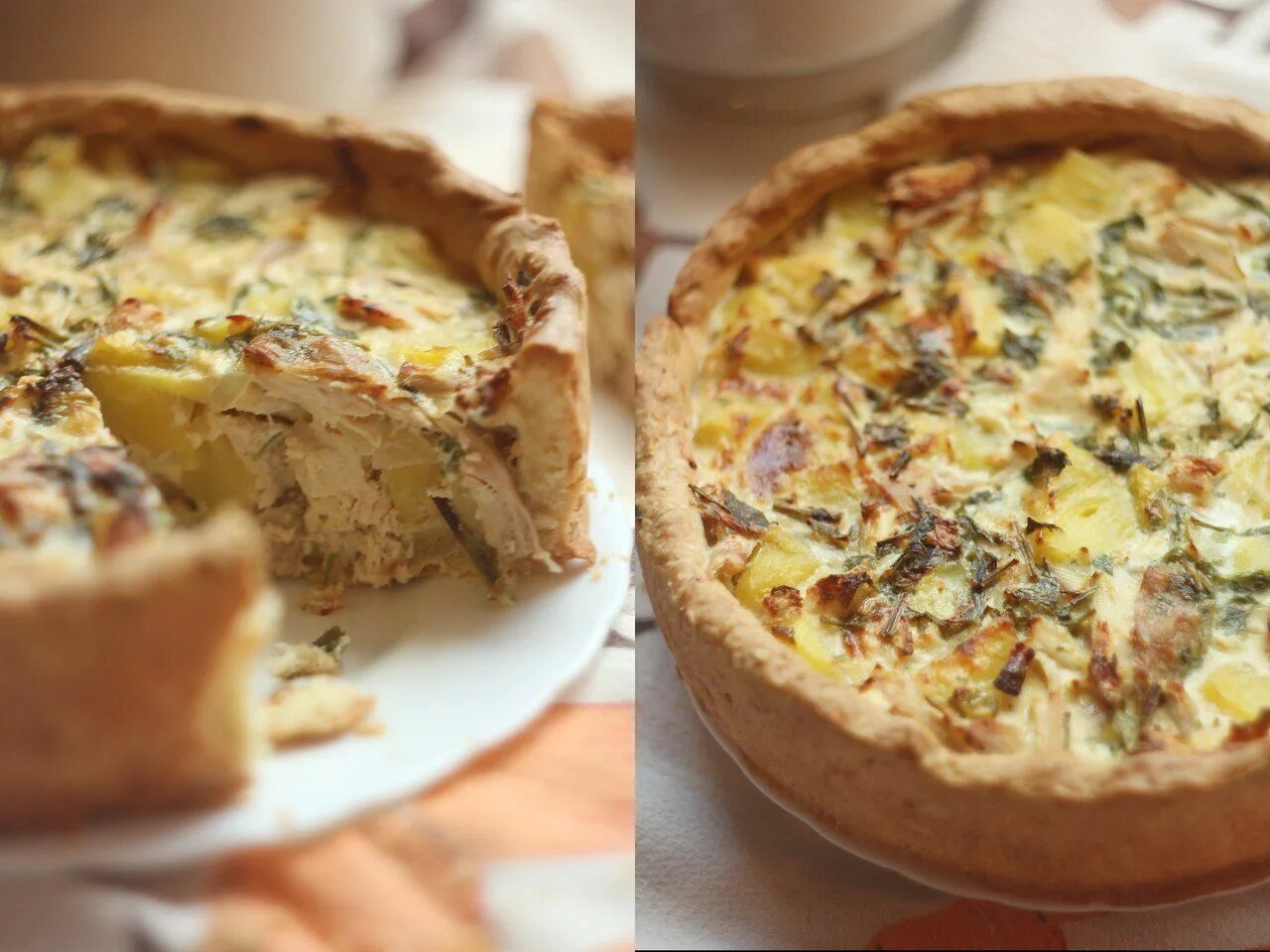 Пирог с картофелем фото рецепт Пирог с курицей и картофелем Рецепты низкоуглеводной диеты, Вкусняшки, Рецепты п