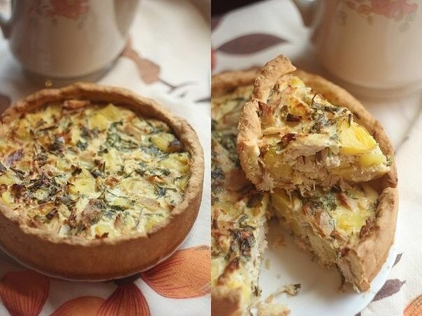 Пирог с картофелем фото рецепт Пирог с курицей и картофелем. Самые вкусные кулинарные рецепты Идеи для блюд, Фа