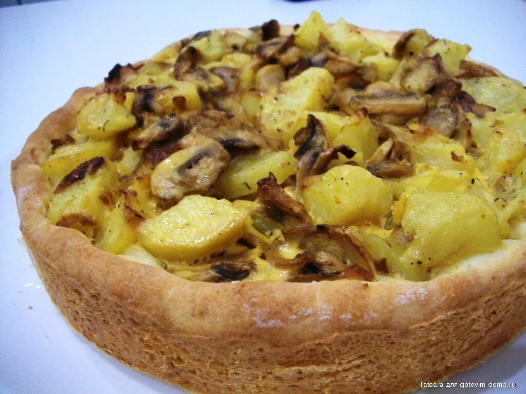 Пирог с картошкой и грибами фото Открытый пирог с картофелем и грибами * Пироги, пирожки Страница 4