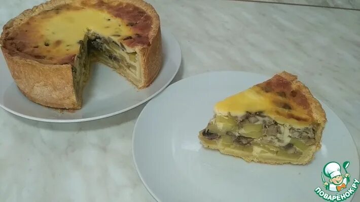 Пирог с картошкой и грибами фото Пирог с грибами и картофелем - кулинарный рецепт