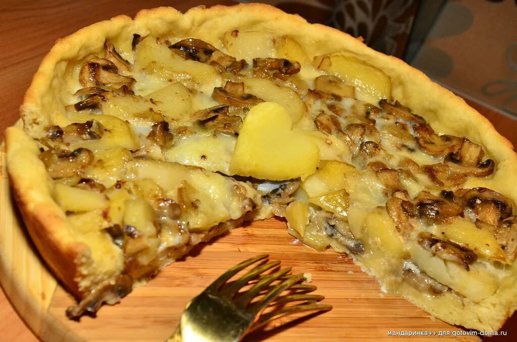 Пирог с картошкой и грибами фото Открытый пирог с картофелем и грибами * Пироги, пирожки Страница 3