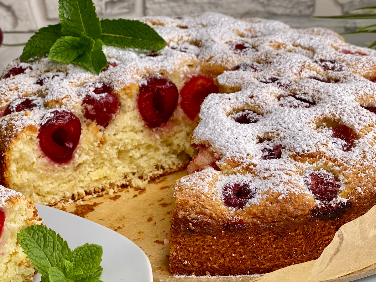Пирог с конфетами фото Пирог с вишней по-новому, необычный новый вкус Елена Хусаинова Дзен