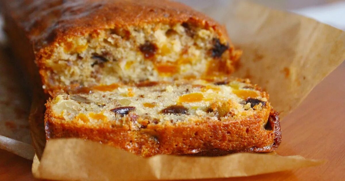 Пирог с курагой и изюмом фото Кекс с сухофруктами рецепт - Британская кухня: Выпечка и десерты. "Еда"