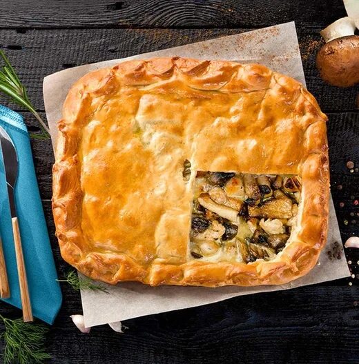 Пирог с курицей фото Пирог с грибами и картофелем: купить в каталоге "Royal Пицца Екатеринбург Достав