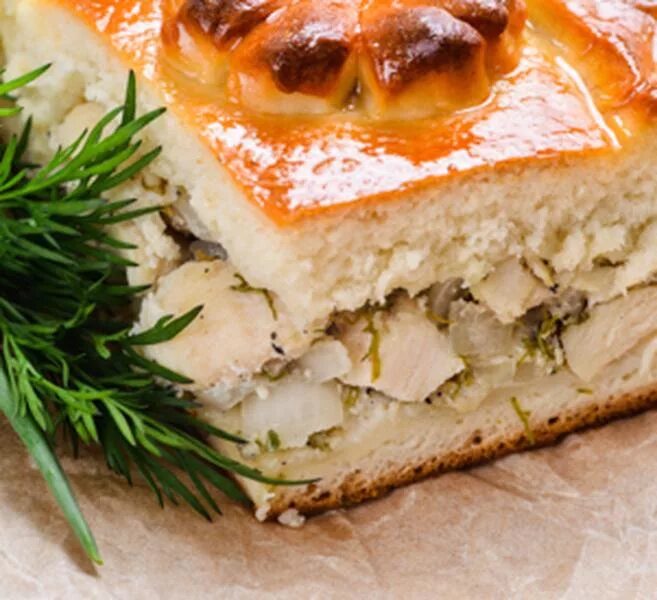 Пирог с курицей фото Пирог с курицей от Ланчбург Екатеринбург Единая Служба Заказов Leverans.ru