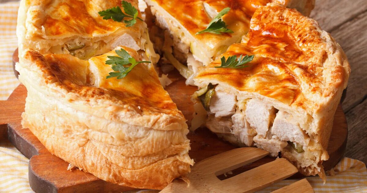 Пирог с курицей фото Закрытый пирог с курицей в духовке - простой пошаговый рецепт